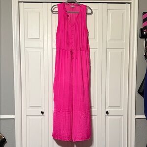 Naked Zebra Fuchsia Sleeveless Jumpsuit
